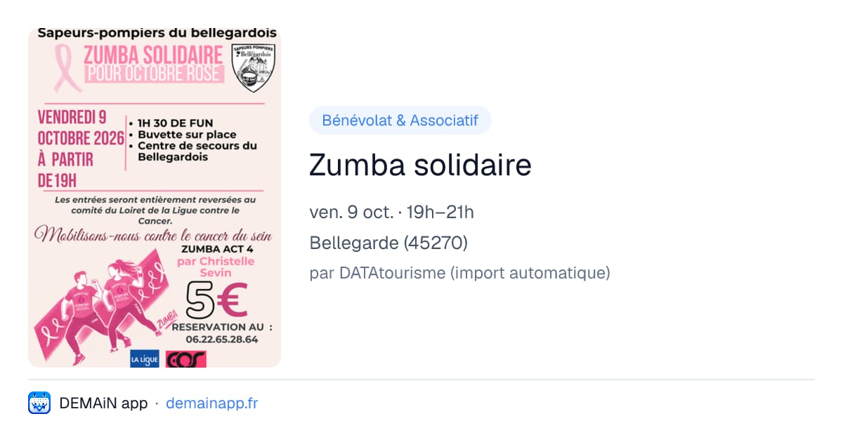 Zumba solidaire — Bellegarde