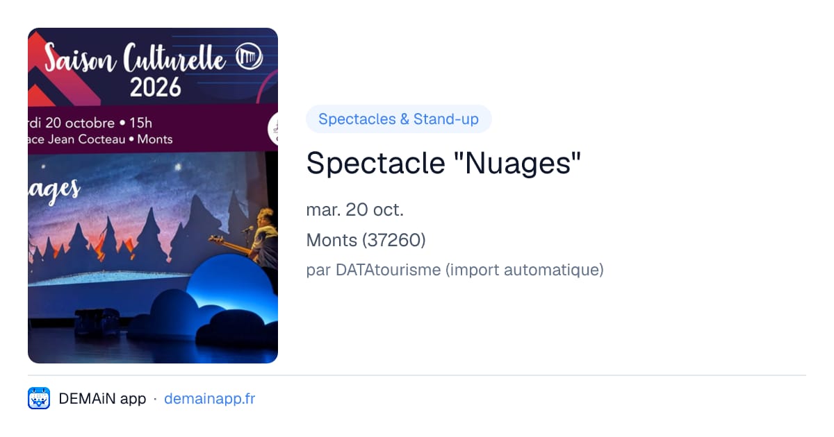 Spectacle "Nuages" — Monts