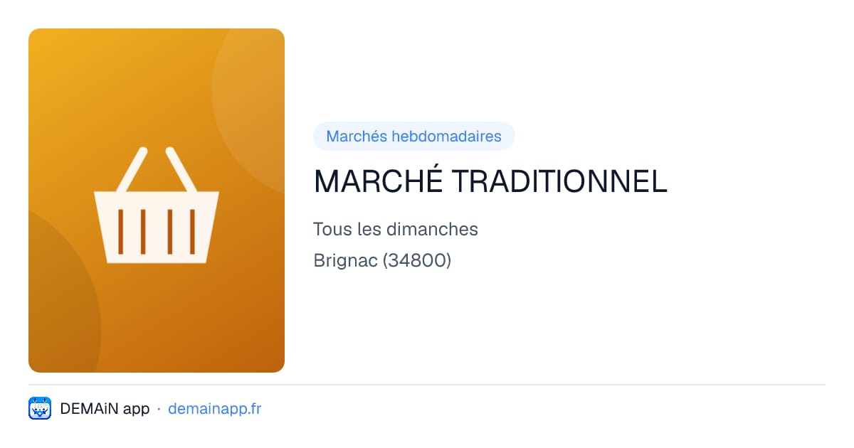 MARCHÉ TRADITIONNEL — Brignac