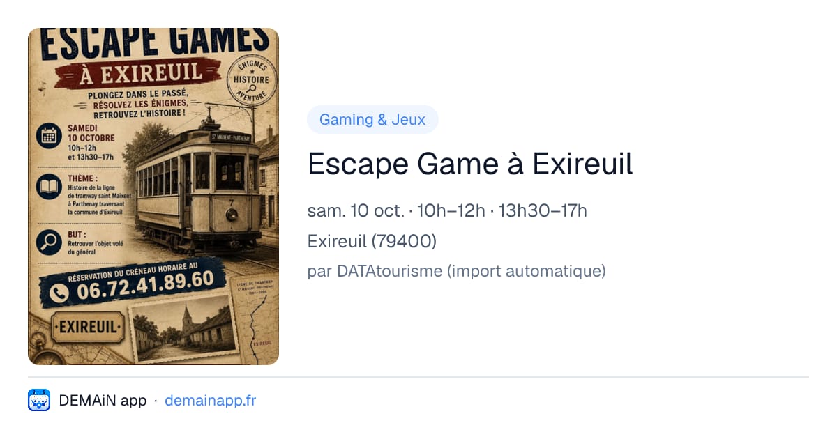 Escape Game à Exireuil — Exireuil
