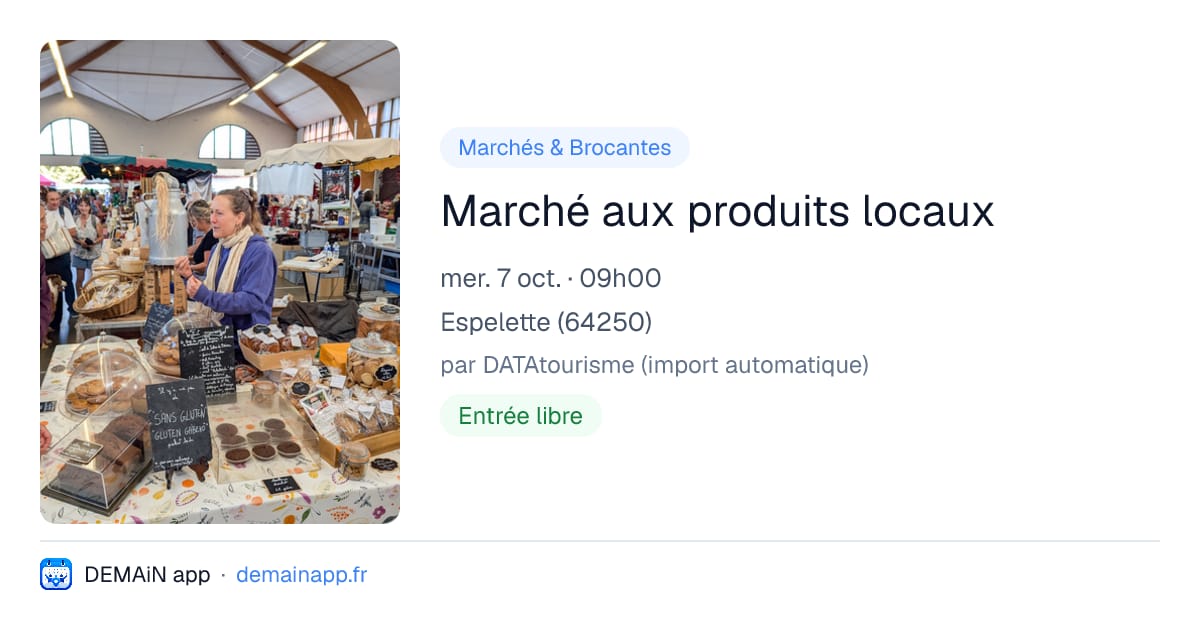 Marché aux produits locaux — Espelette