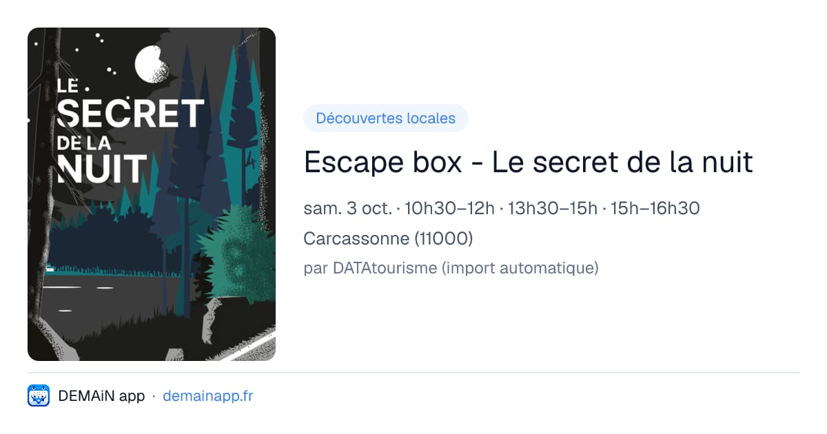 Escape box - Le secret de la nuit — Carcassonne