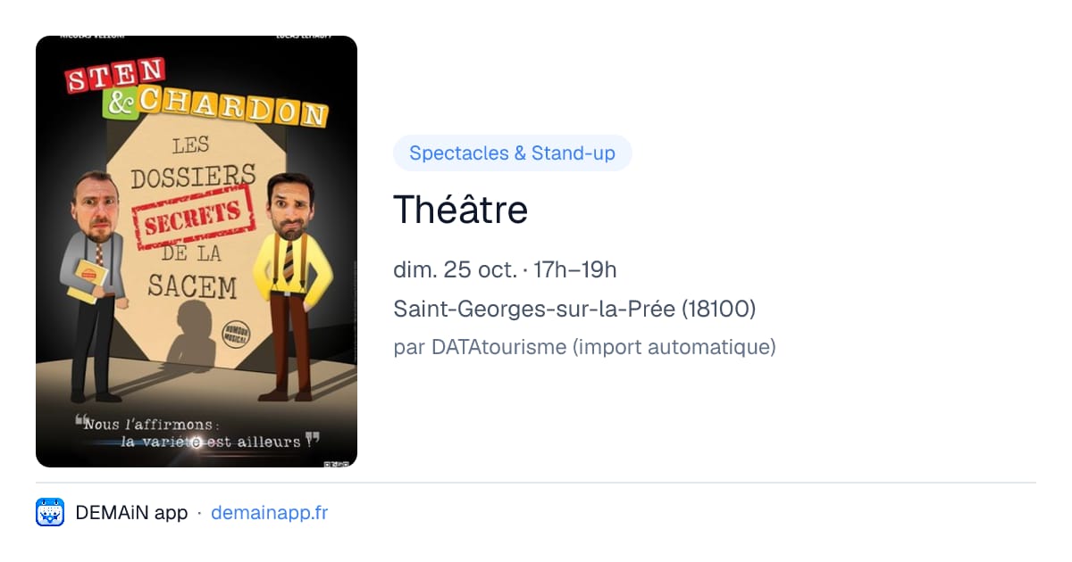 Théâtre — Saint-Georges-sur-la-Prée