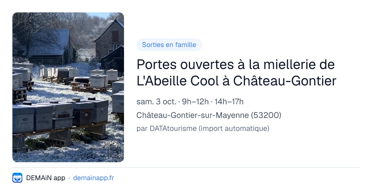 Portes ouvertes à la miellerie de L'Abeille Cool à Château-Gontier — Château-Gontier-sur-Mayenne