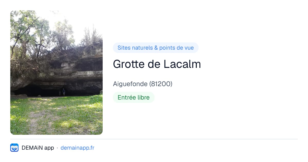 Grotte de Lacalm — Aiguefonde