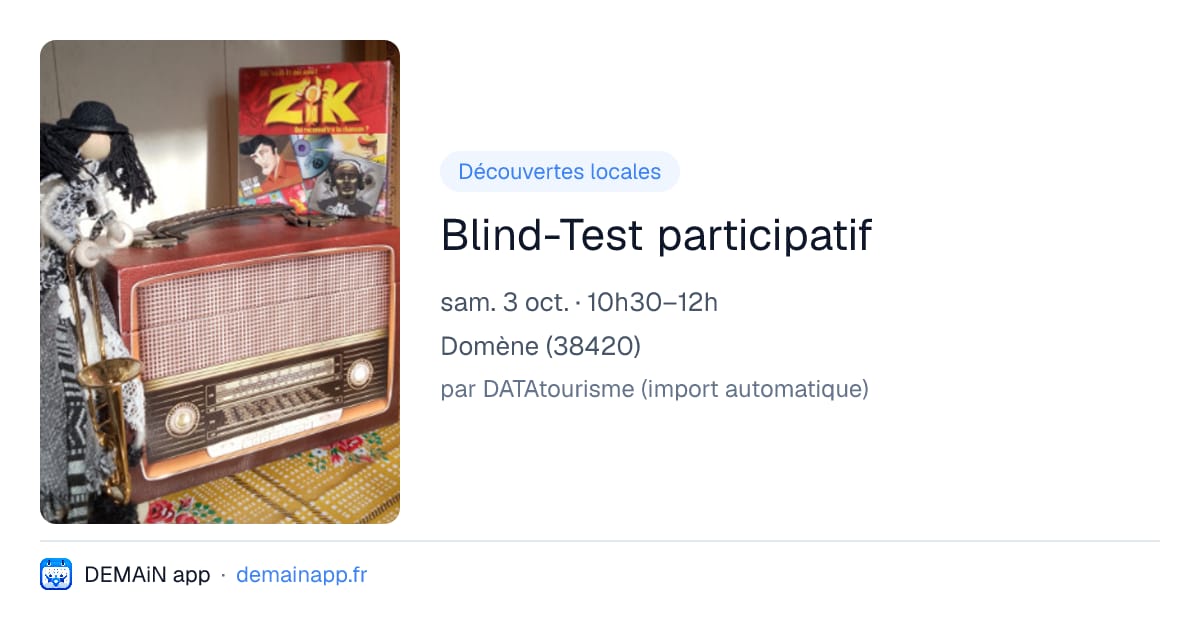 Blind-Test participatif — Domène