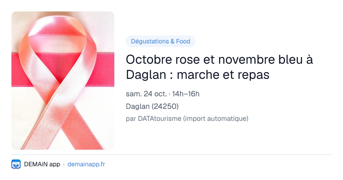 Octobre rose et novembre bleu à Daglan : marche et repas — Daglan