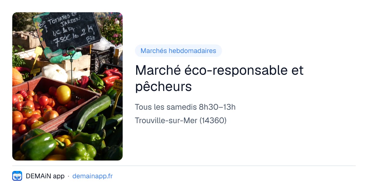 Marché éco-responsable et pêcheurs — Trouville-sur-Mer