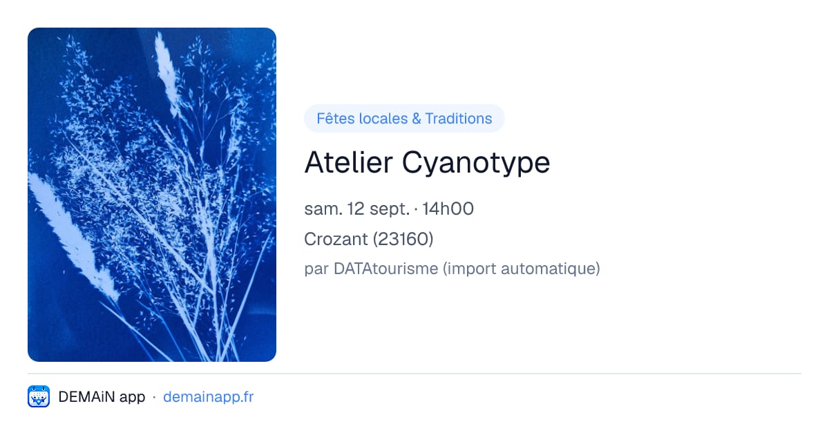 Atelier Cyanotype — Crozant