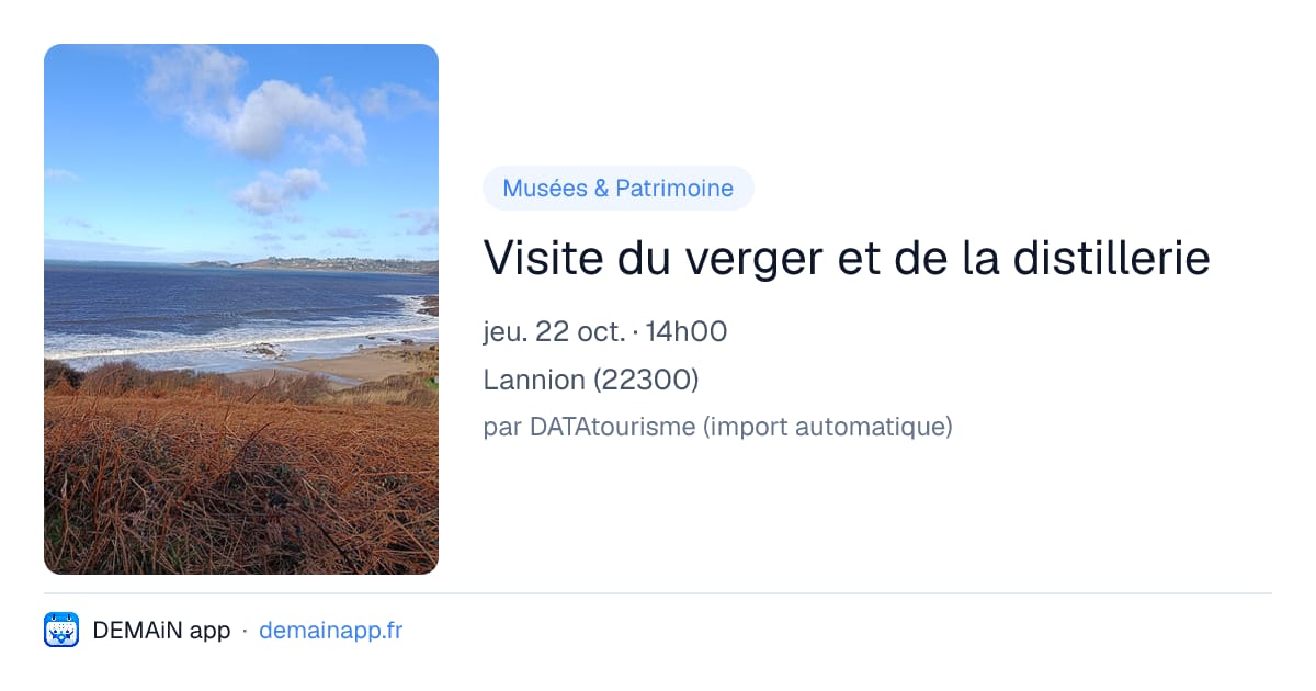 Visite du verger et de la distillerie — Lannion
