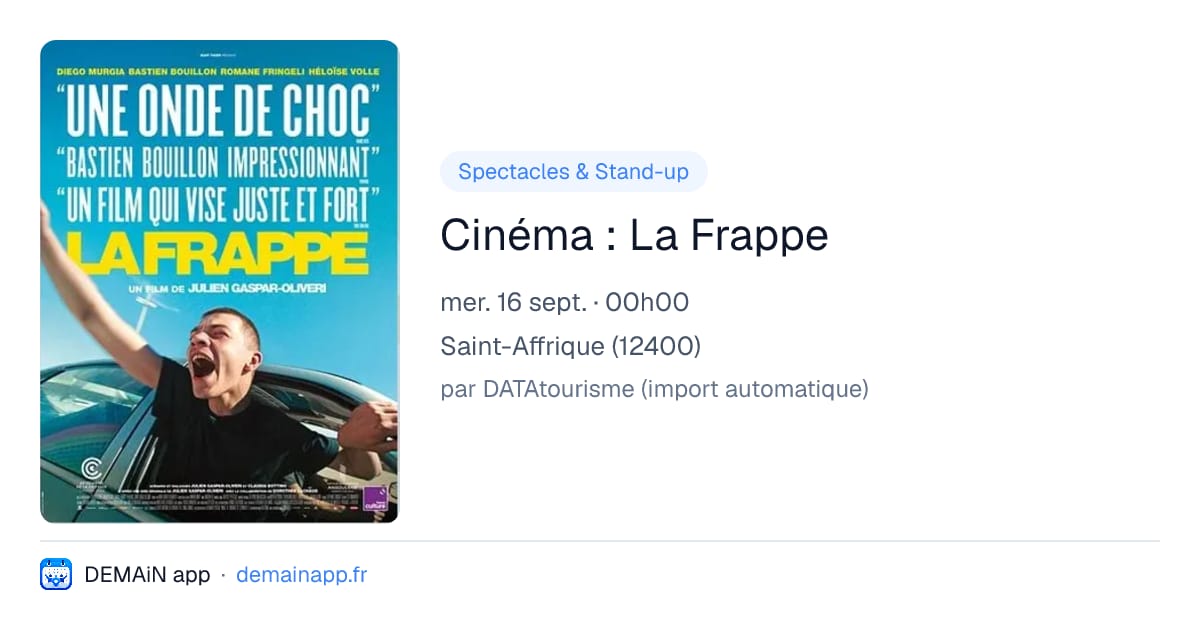 Cinéma : La Frappe — Saint-Affrique