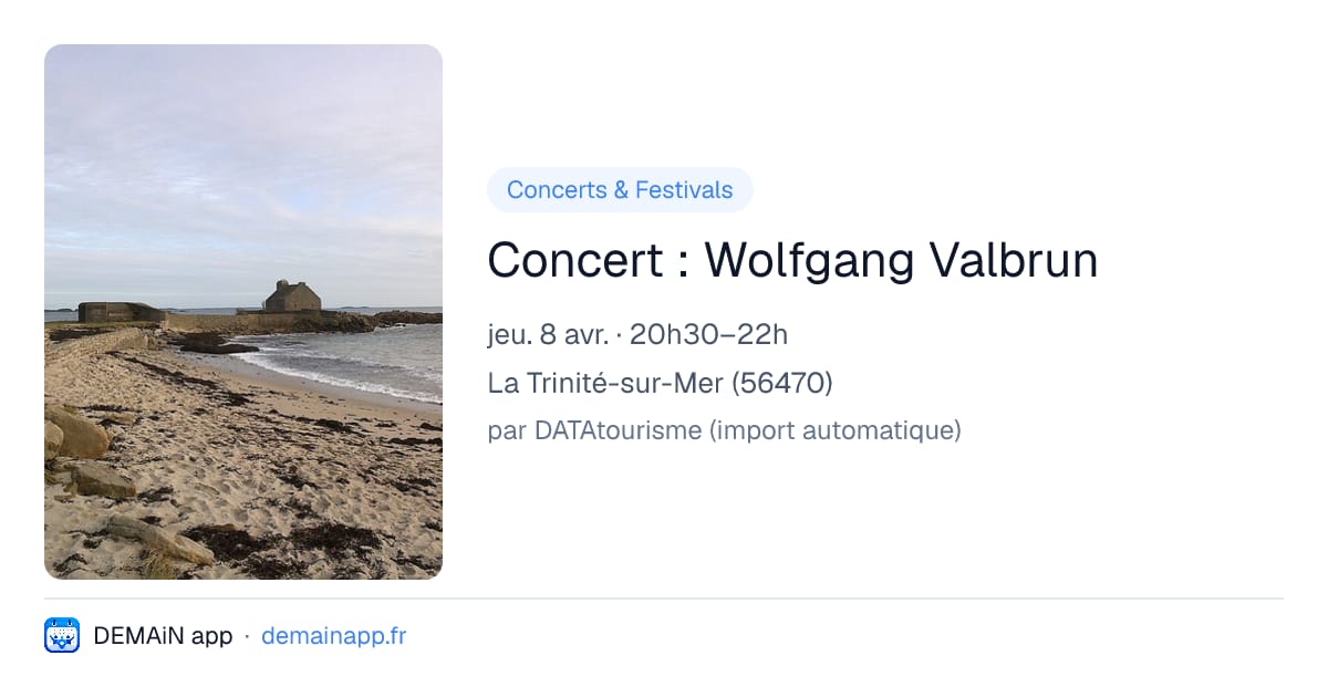 Concert : Wolfgang Valbrun — La Trinité-sur-Mer
