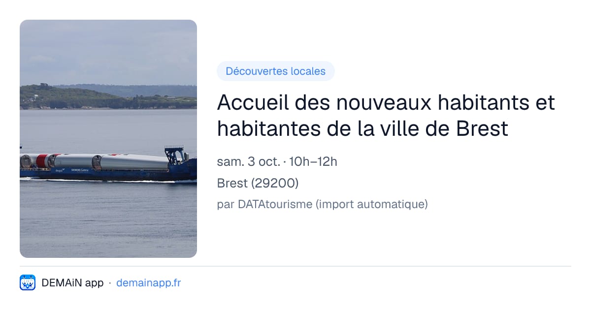 Accueil des nouveaux habitants et habitantes de la ville de Brest — Brest