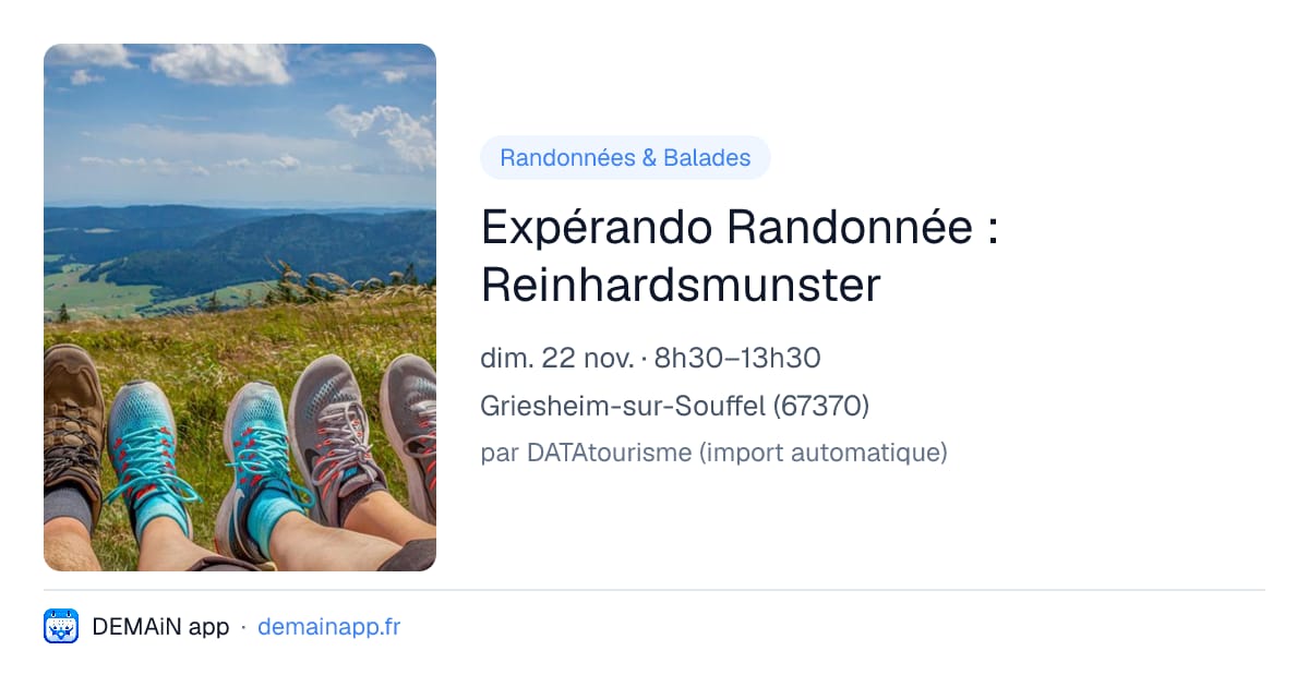 Expérando Randonnée : Reinhardsmunster — Griesheim-sur-Souffel