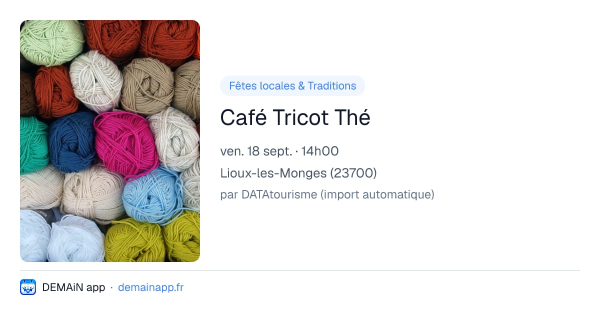 Café Tricot Thé — Lioux-les-Monges