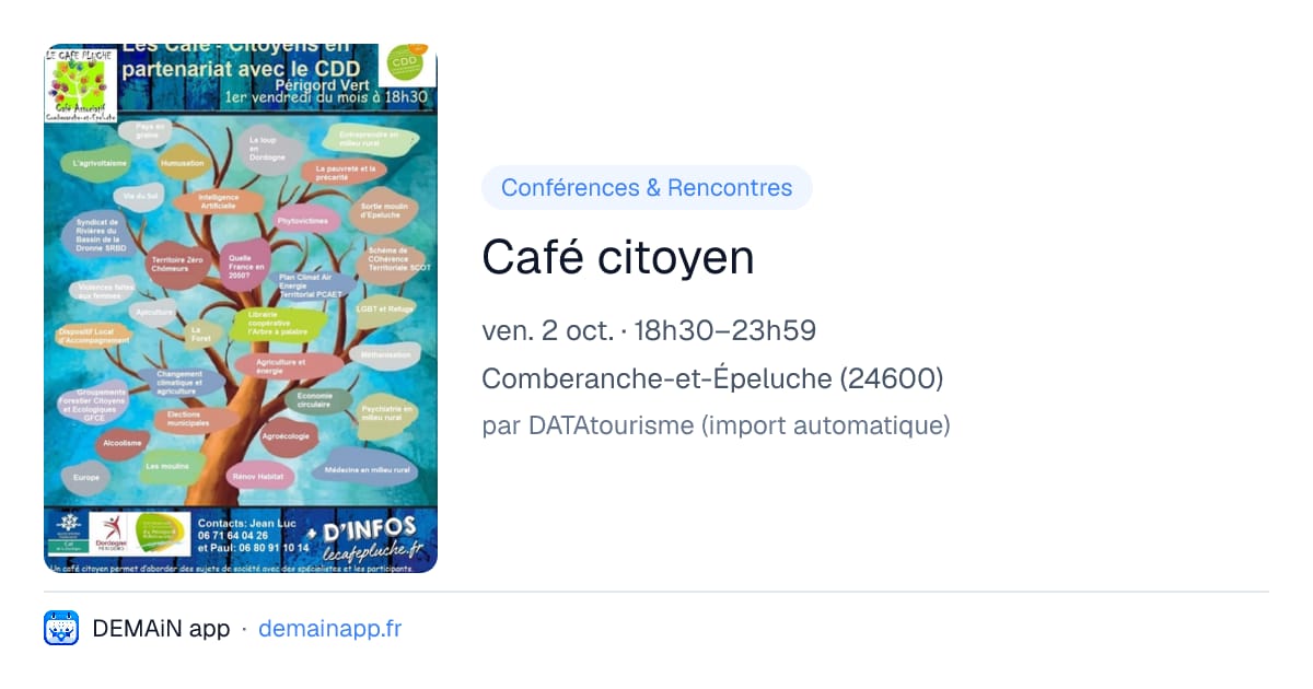 Café citoyen — Comberanche-et-Épeluche