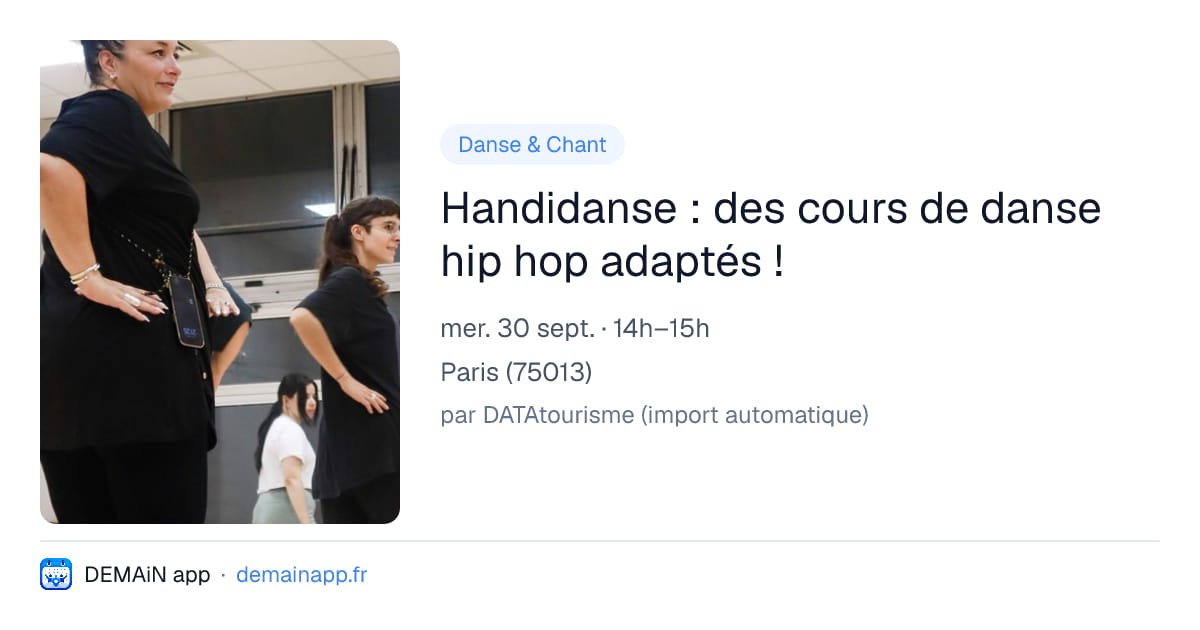 Handidanse : des cours de danse hip hop adaptés ! — Paris