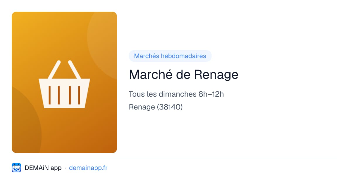Marché de Renage — Renage