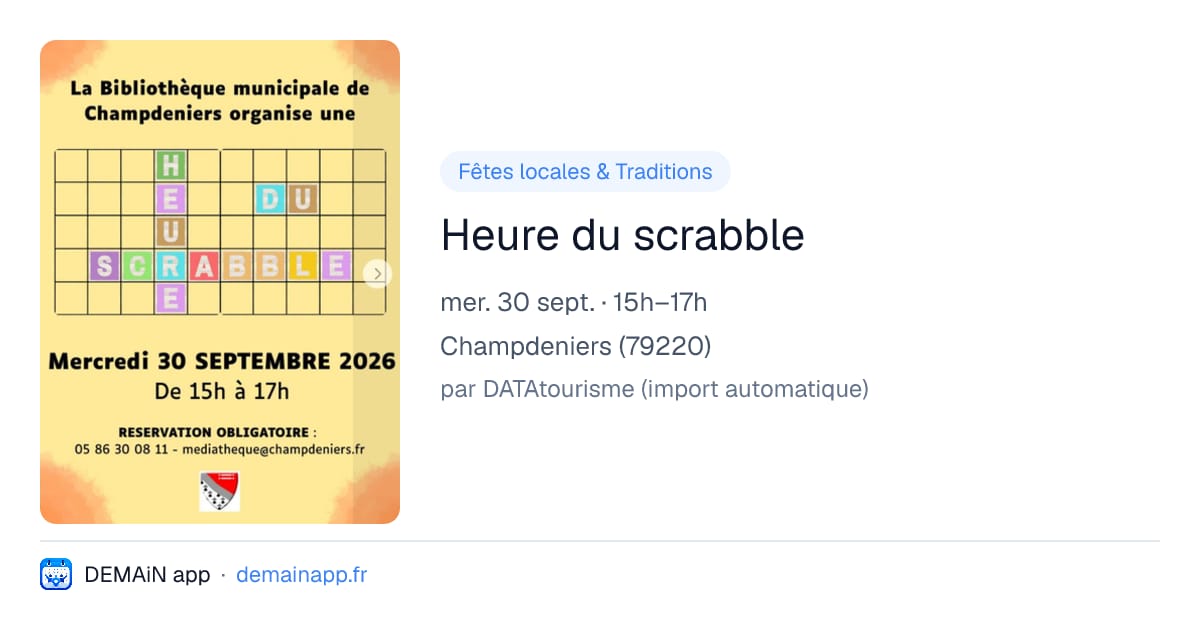 Heure du scrabble — Champdeniers