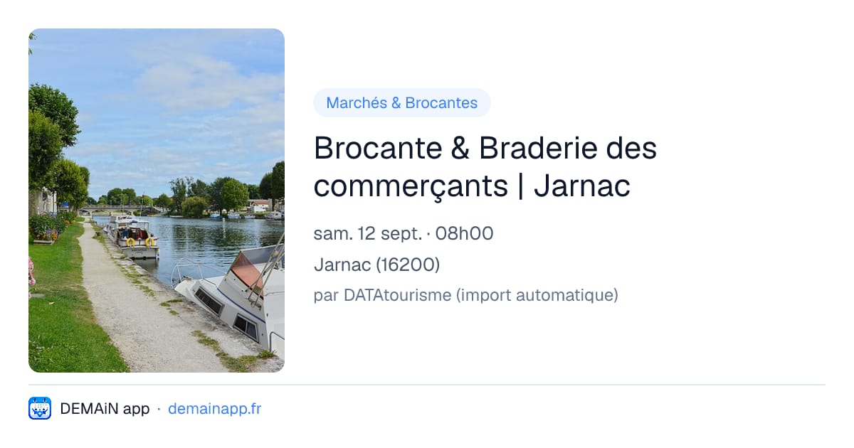 Brocante & Braderie des commerçants | Jarnac — Jarnac