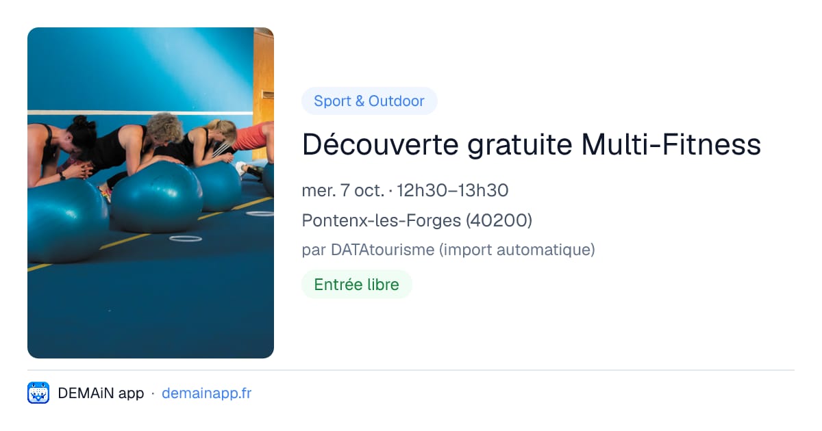 Découverte gratuite Multi-Fitness — Pontenx-les-Forges