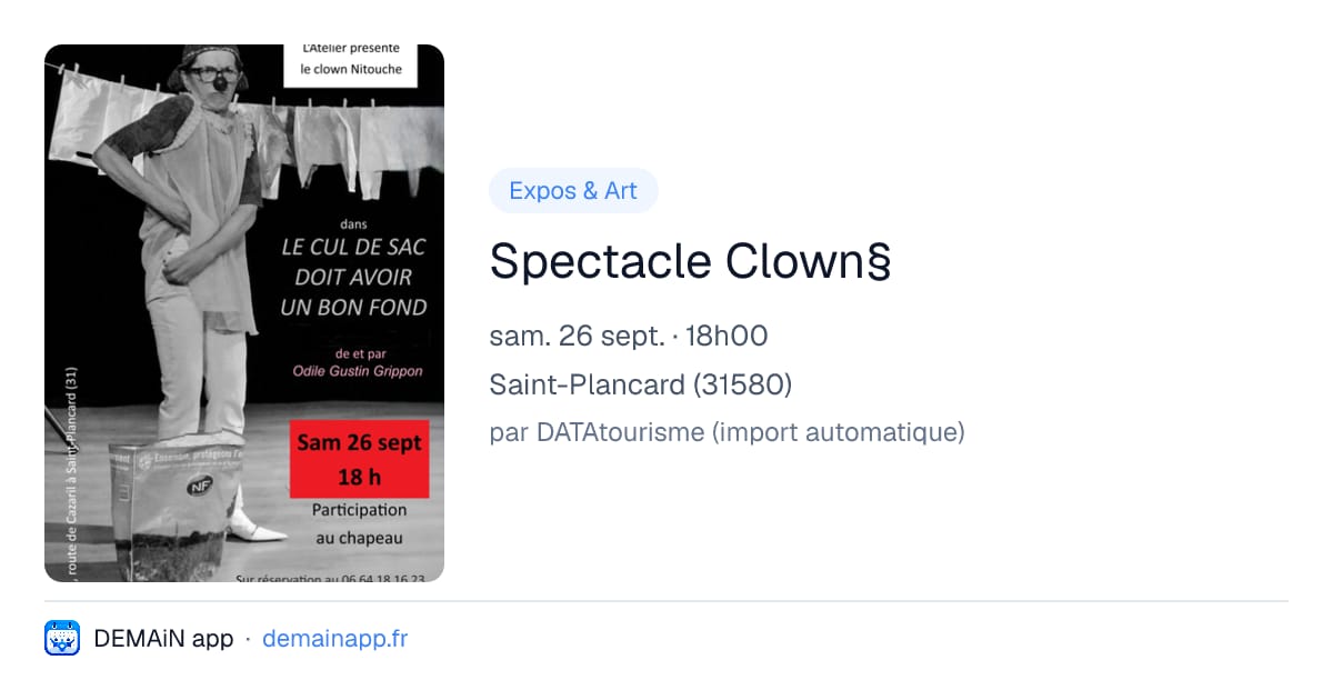 Spectacle Clown§ — Saint-Plancard