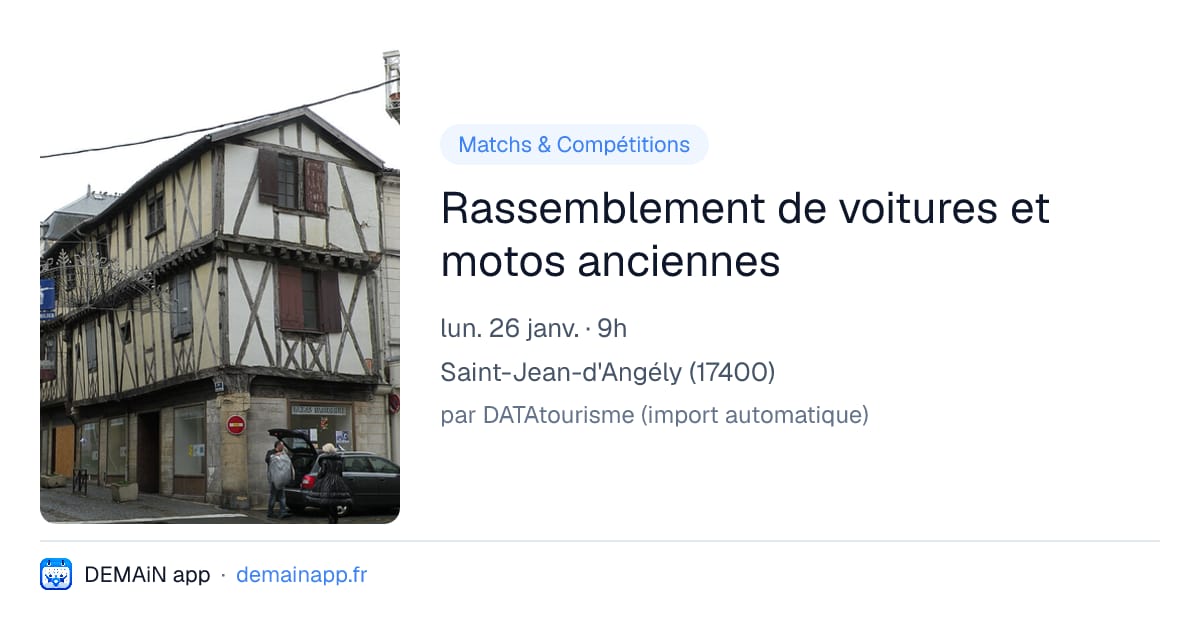 Rassemblement de voitures et motos anciennes — Saint-Jean-d'Angély