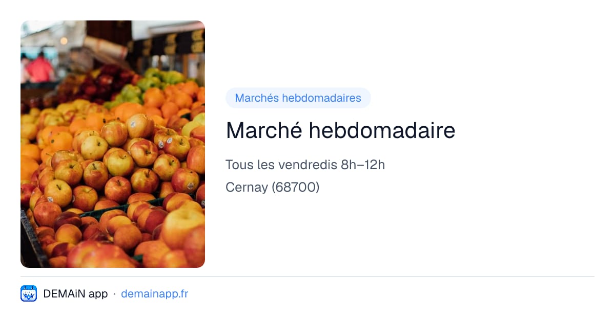 Marché hebdomadaire — Cernay