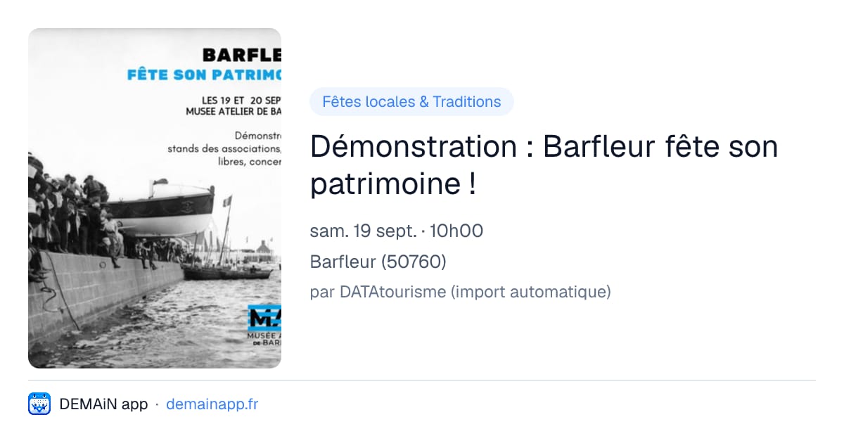 Démonstration : Barfleur fête son patrimoine ! — Barfleur