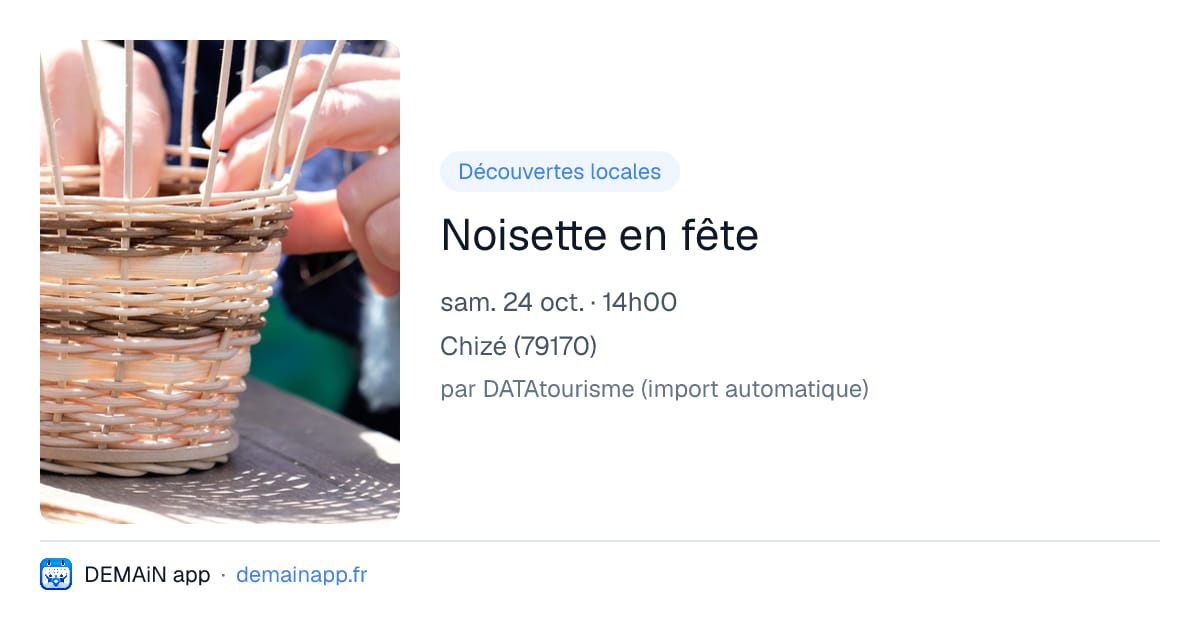 Noisette en fête — Chizé