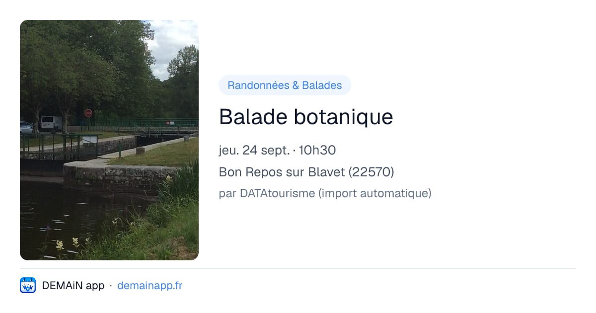 Balade botanique — Bon Repos sur Blavet