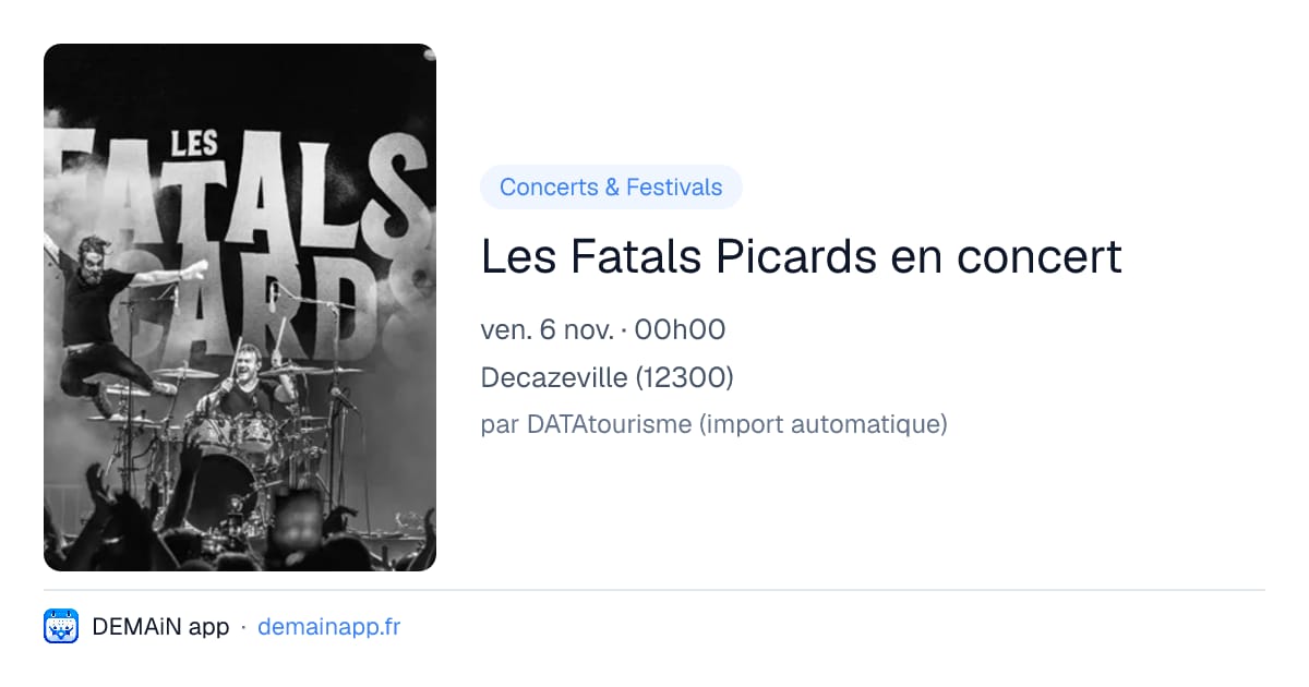 Les Fatals Picards en concert — Decazeville