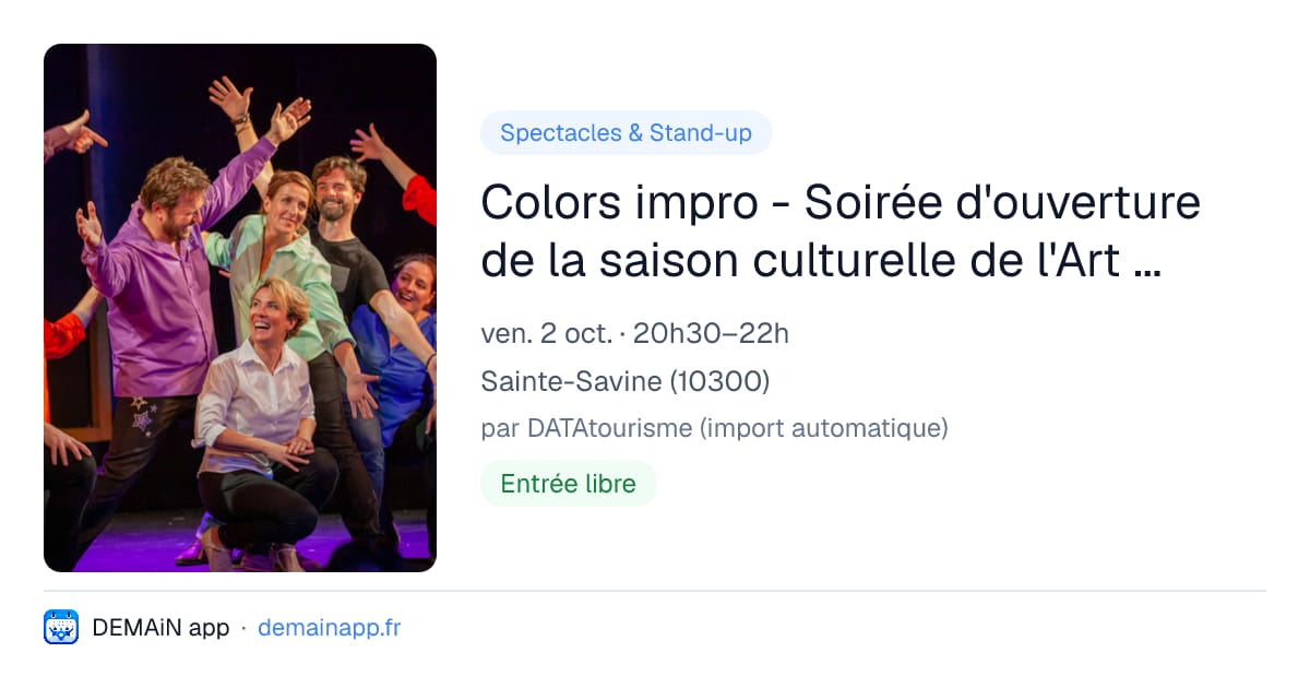 Colors impro - Soirée d'ouverture de la saison culturelle de l'Art Déco — Sainte-Savine