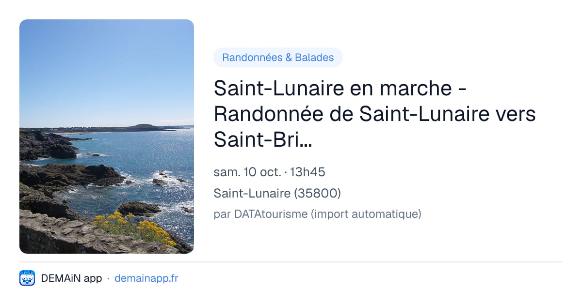 Saint-Lunaire en marche - Randonnée de Saint-Lunaire vers Saint-Briac-sur-Mer — Saint-Lunaire