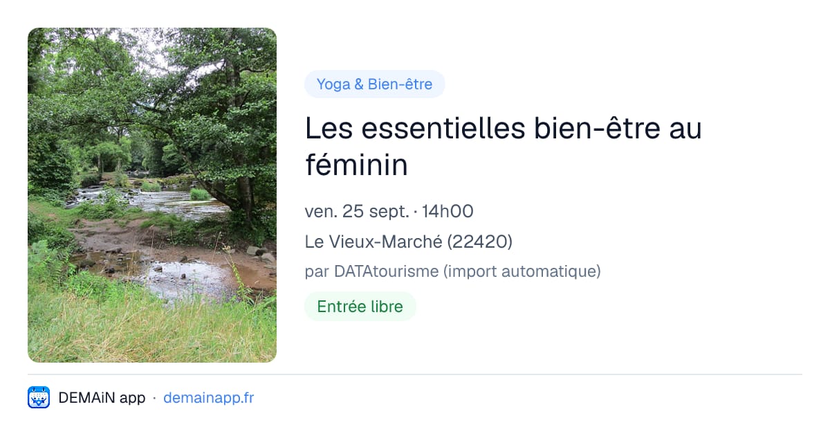 Les essentielles bien-être au féminin — Le Vieux-Marché