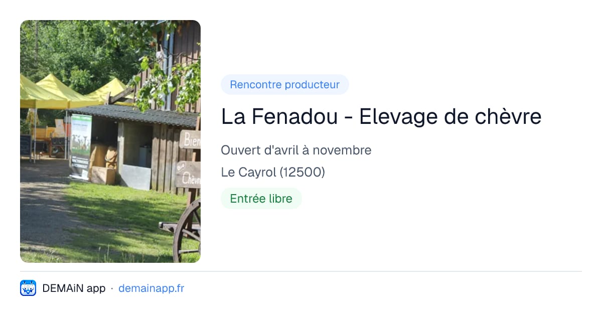 La Fenadou - Elevage de chèvre — Le Cayrol