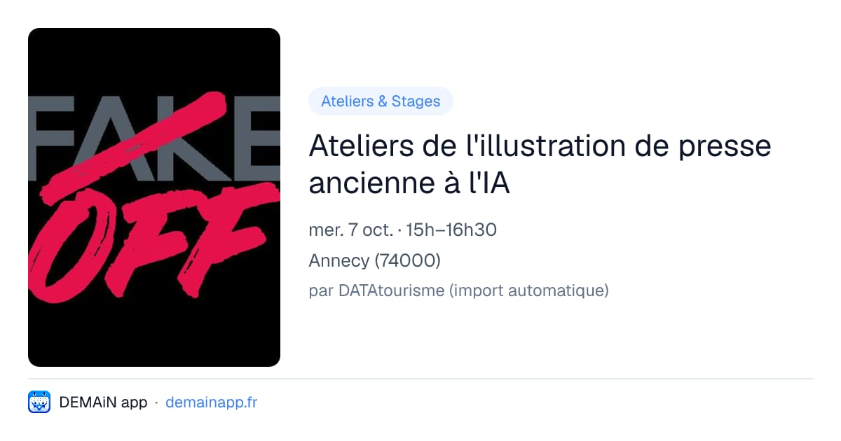 Ateliers de l'illustration de presse ancienne à l'IA — Annecy
