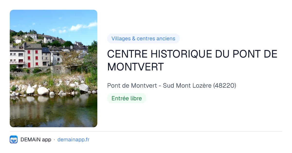 CENTRE HISTORIQUE DU PONT DE MONTVERT — Pont de Montvert - Sud Mont Lozère
