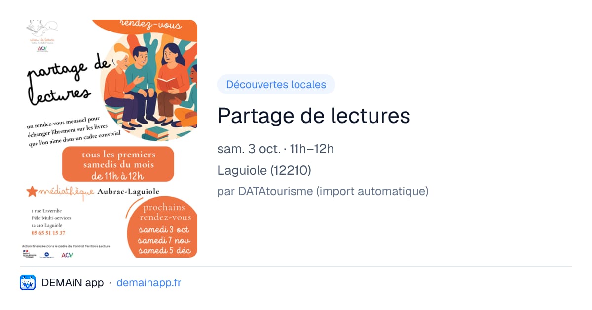 Partage de lectures — Laguiole