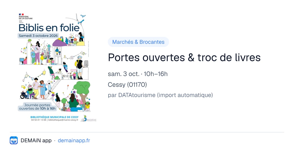 Portes ouvertes & troc de livres — Cessy