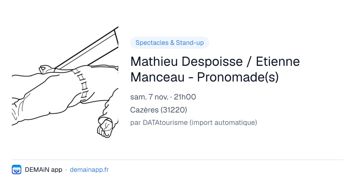 Mathieu Despoisse / Etienne Manceau - Pronomade(s) — Cazères
