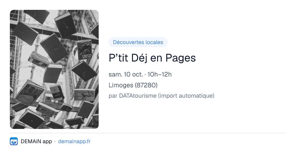 P’tit Déj en Pages — Limoges
