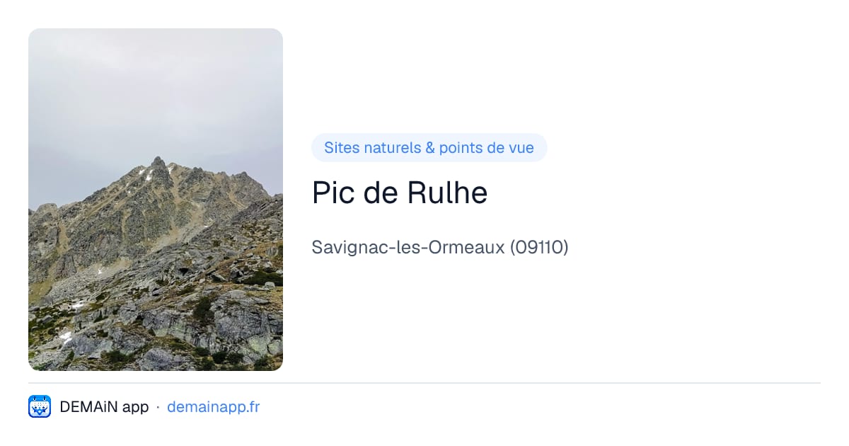 Pic de Rulhe — Savignac-les-Ormeaux