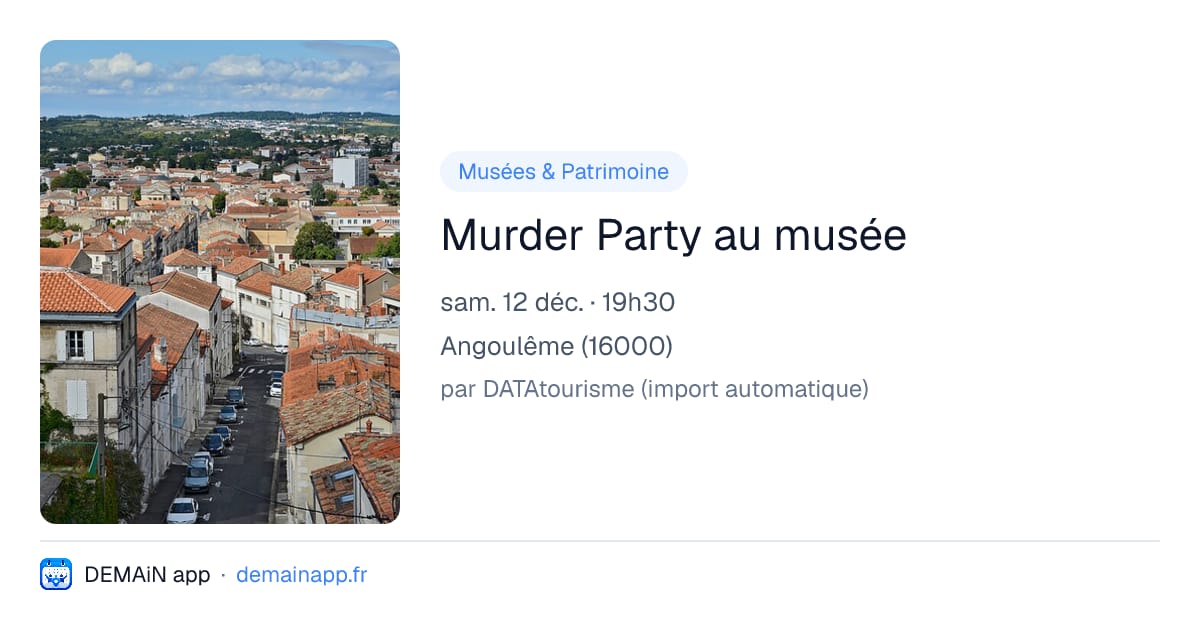 Murder Party au musée — Angoulême