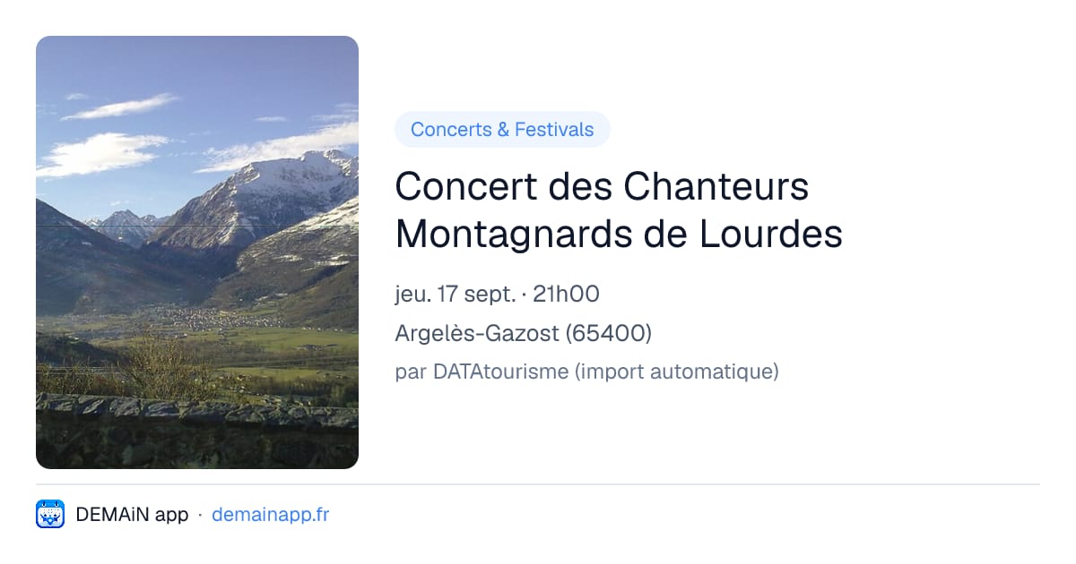 Concert des Chanteurs Montagnards de Lourdes — Argelès-Gazost