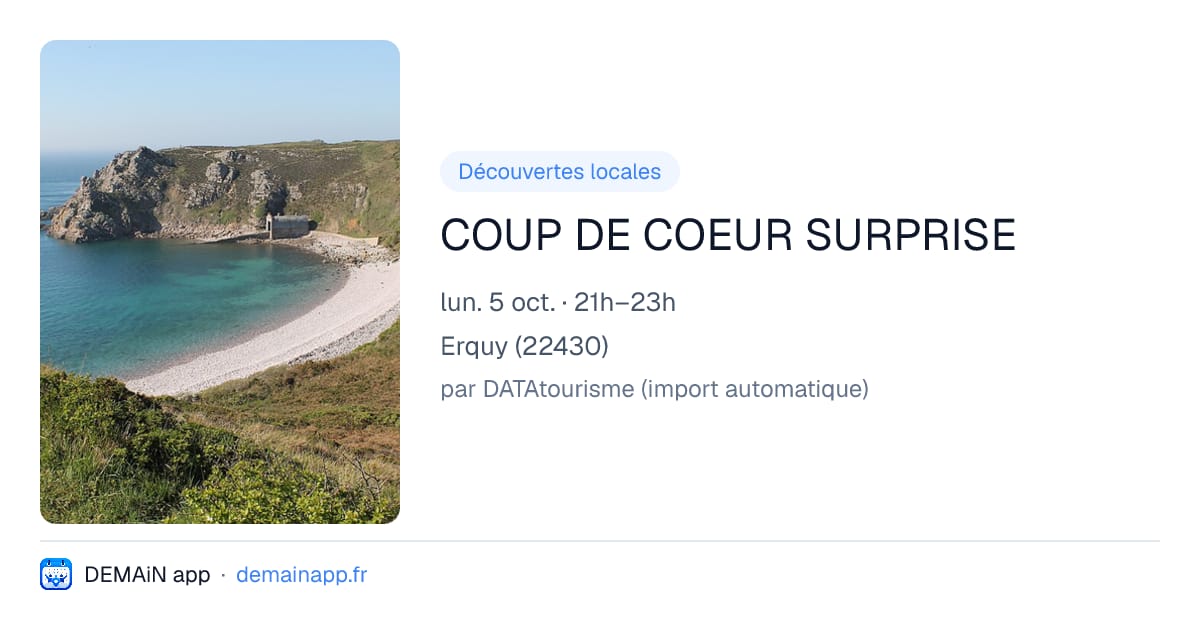 COUP DE COEUR SURPRISE — Erquy