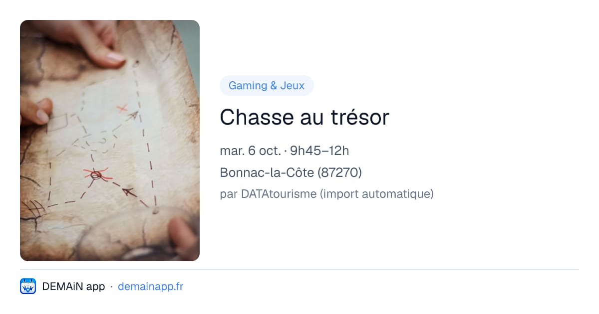 Chasse au trésor — Bonnac-la-Côte