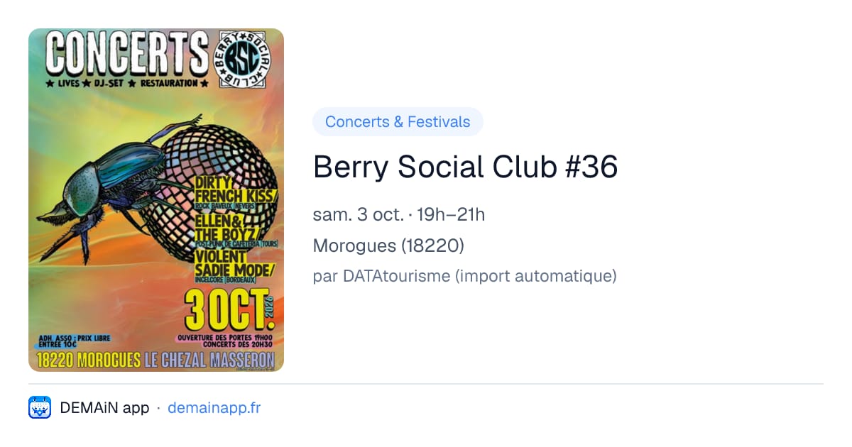 Berry Social Club #36 — Morogues