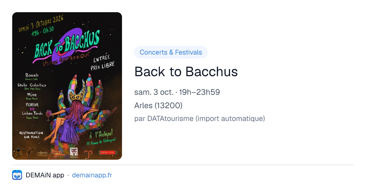 Back to Bacchus — Arles