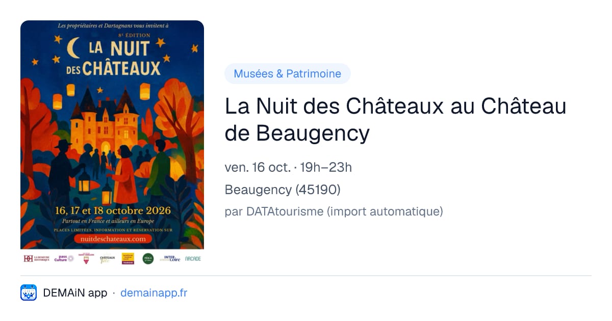 La Nuit des Châteaux au Château de Beaugency — Beaugency